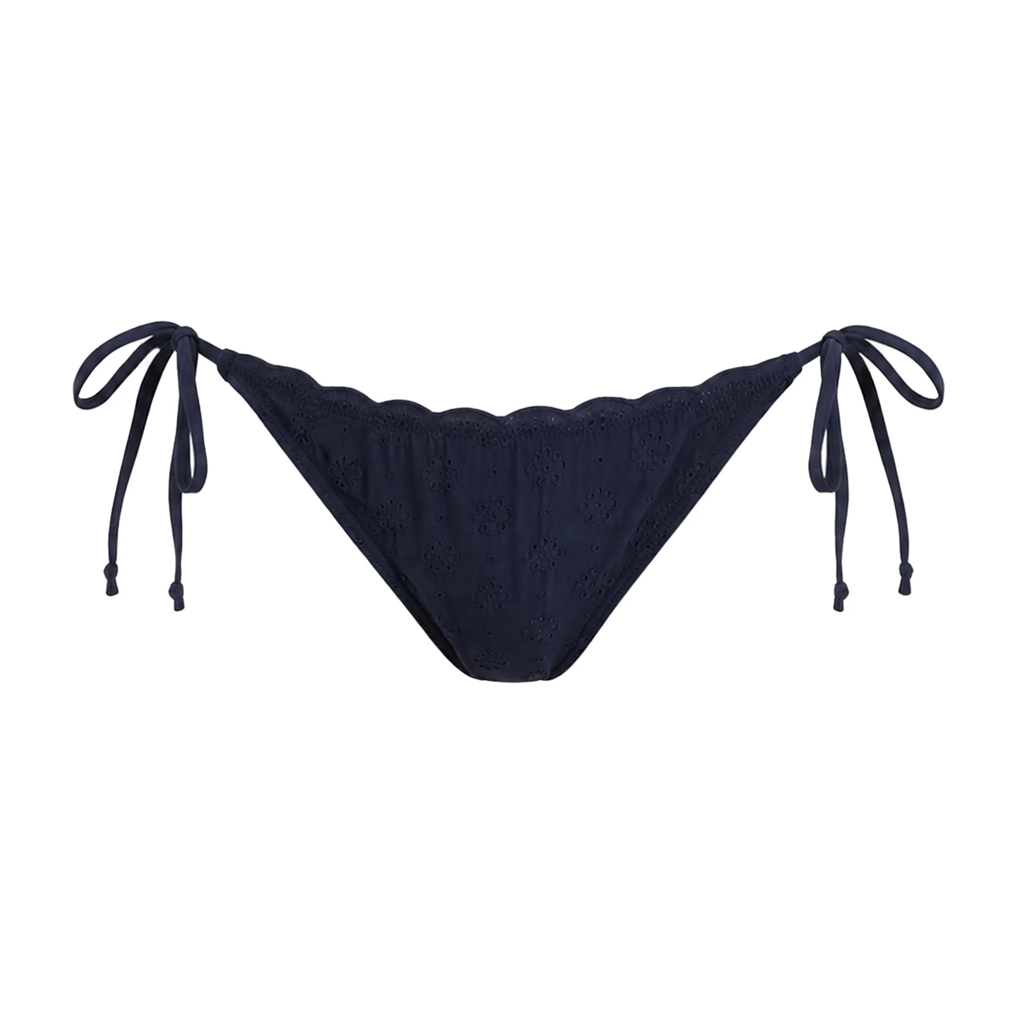 Braga de bikini con lazada ajustable y tejido perforado