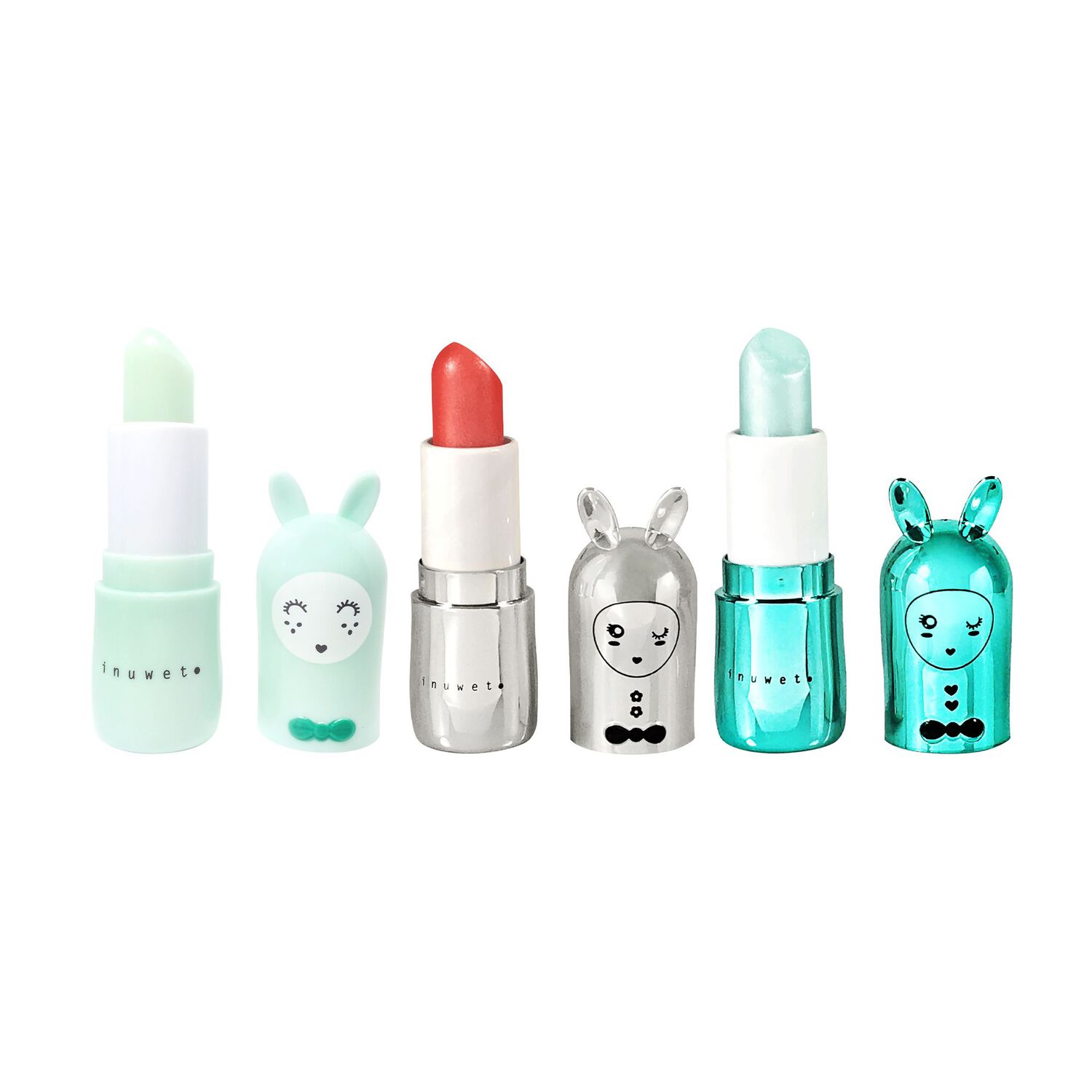 Jingle Aqua - Coffret 3 Baumes à Lèvres Pomme Coco et Cupcake