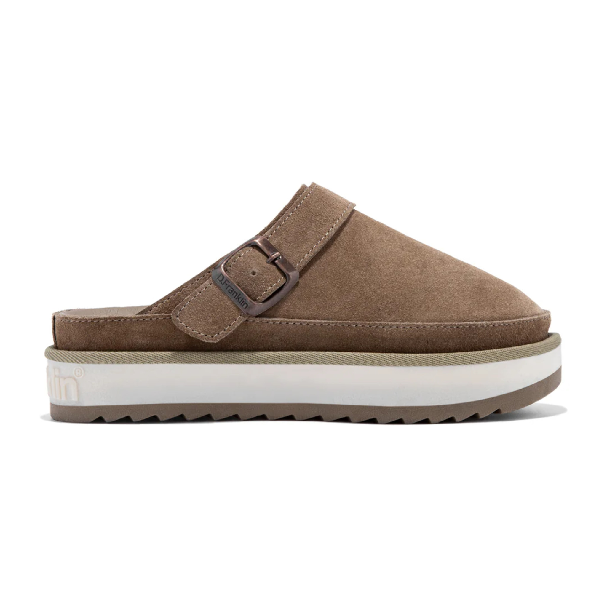 Sandalias Mujer Casual Nordic Clog Beige D.Franklin