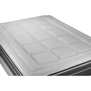 Ensemble Matelas Sommier 90x200 cm - Sommier Blanc (déjà monté) - Trente PLUS