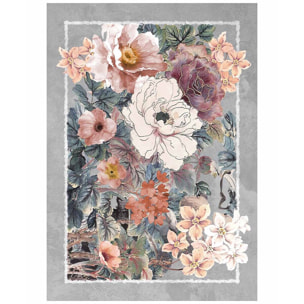 Tappeto arredo salotto soggiorno camera, stile contemporaneo arte moderna motivi floreali giapponesi