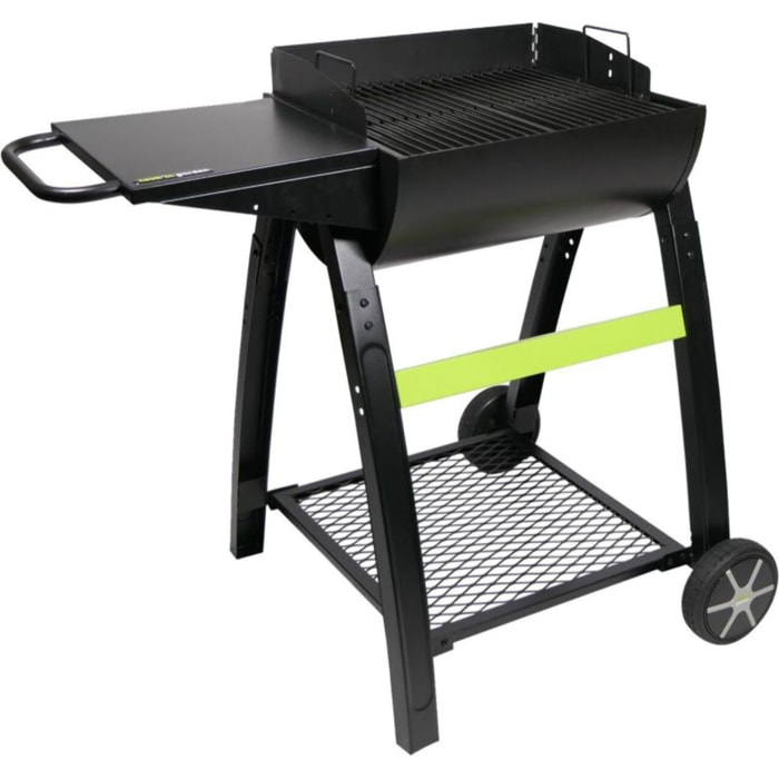 Barbecue charbon COOK'IN GARDEN TONINO 50 noir sur chariot 50 cm