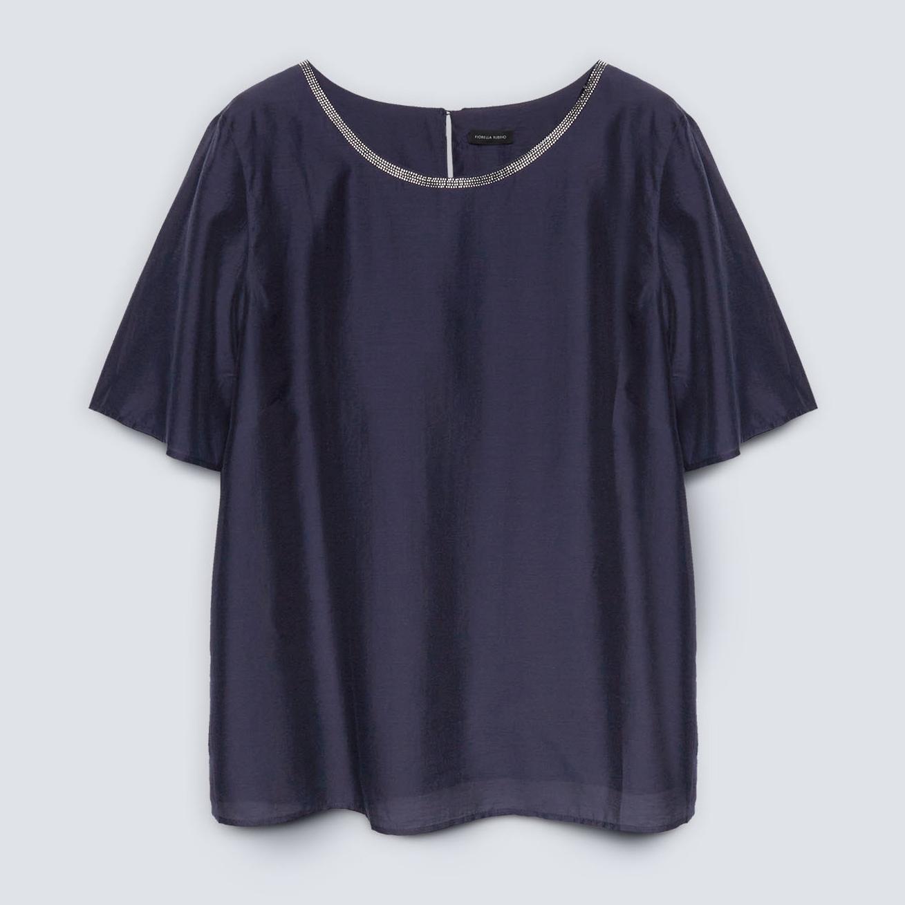 Fiorella Rubino - Blusa elegante in organza - Blu