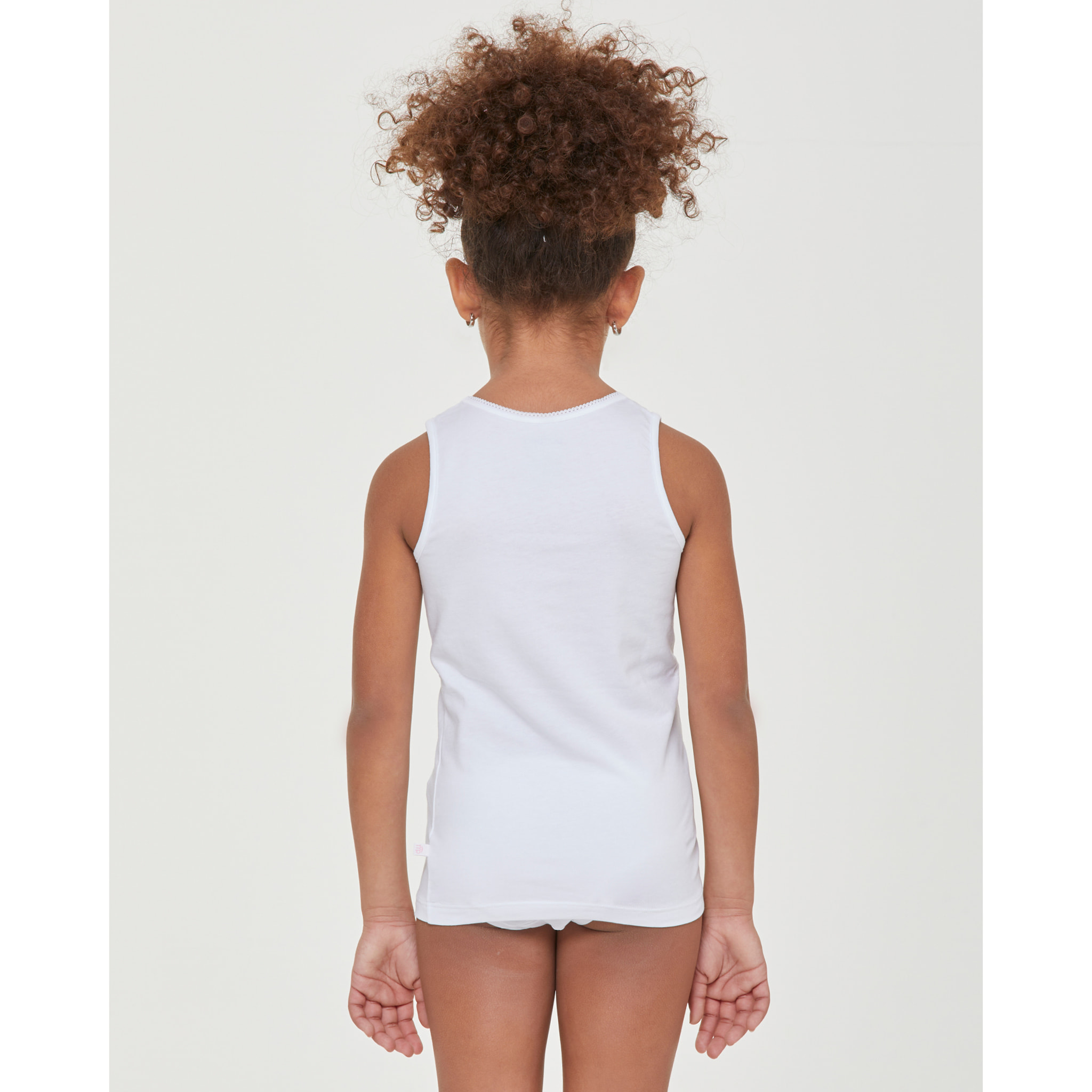 Canotta girocollo a spalla larga bimba in cotone organico