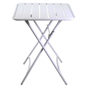 Tavolo Rovigo Vacchetti in metallo pieghevole bianco cm60x60h72