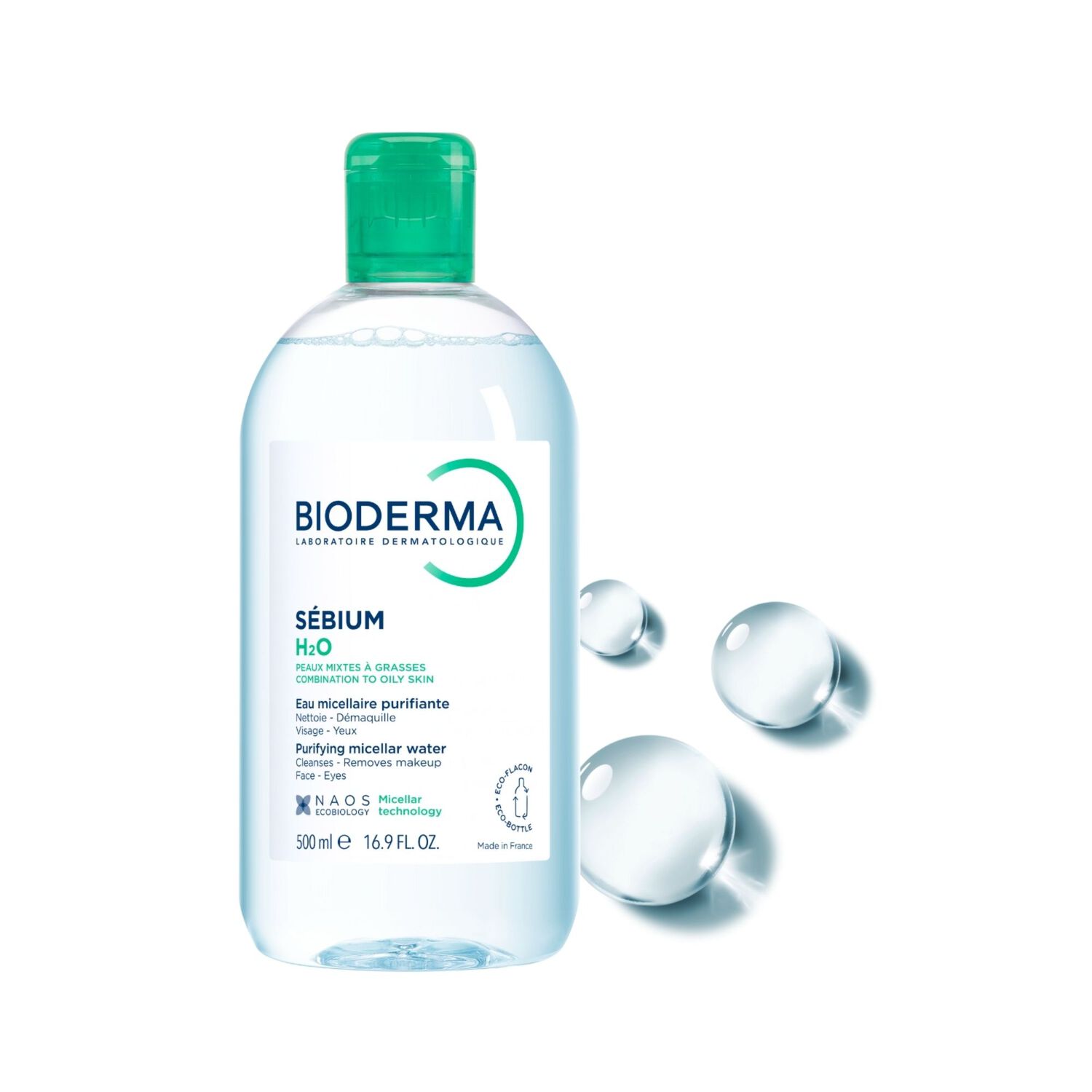 Sébium H2O - Eaux Micellaires Purifiantes - Peaux Mixtes à Grasses 2 x 500 ml