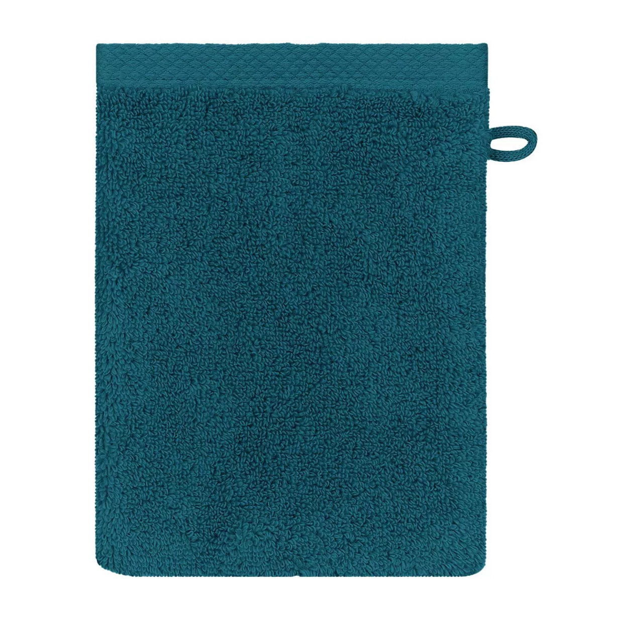 Gant de toilette pur coton 550 g/m² uni bleu Elea canard