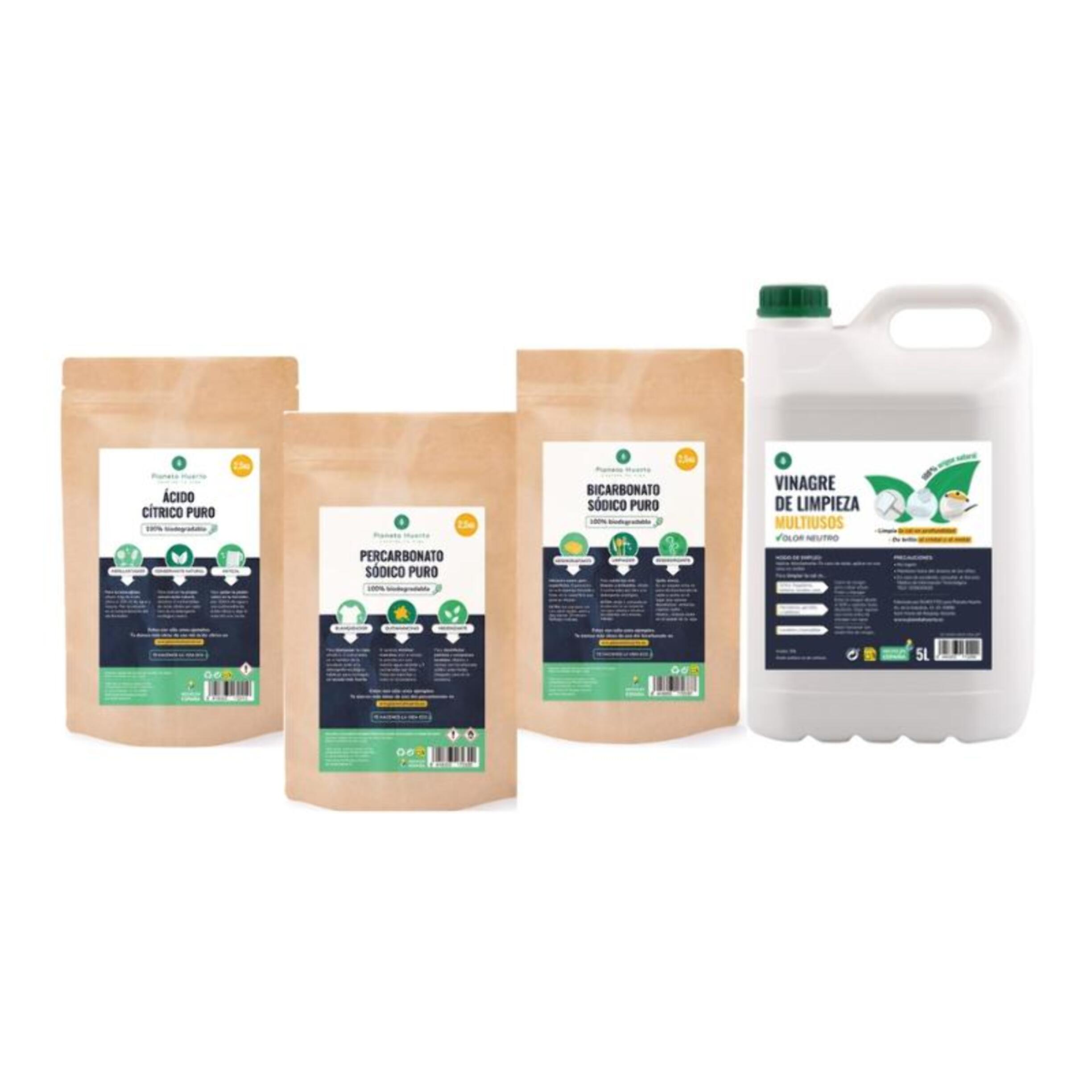 PLANETA HUERTO | Pack Limpieza Eco Zero Waste XL - Solución Completa y Sostenible para la Limpieza del Hogar con Productos Naturales