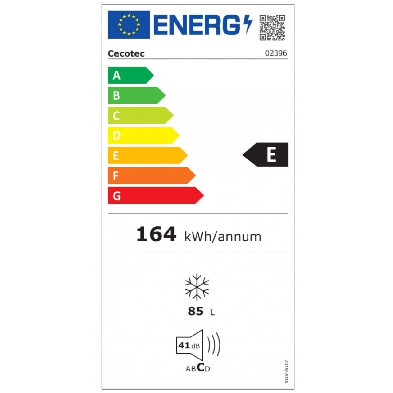 Congelatori verticali Bolero CoolMarket TF 90 white Cecotec