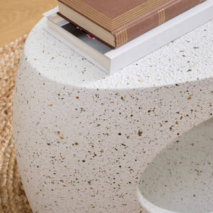 Table basse Narlon 80x33x40cm blanc