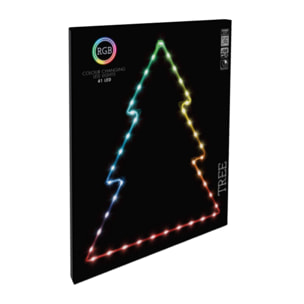 iluminación navideña árbol con 41 luces led rgb con controlador 48x0,6x60cm