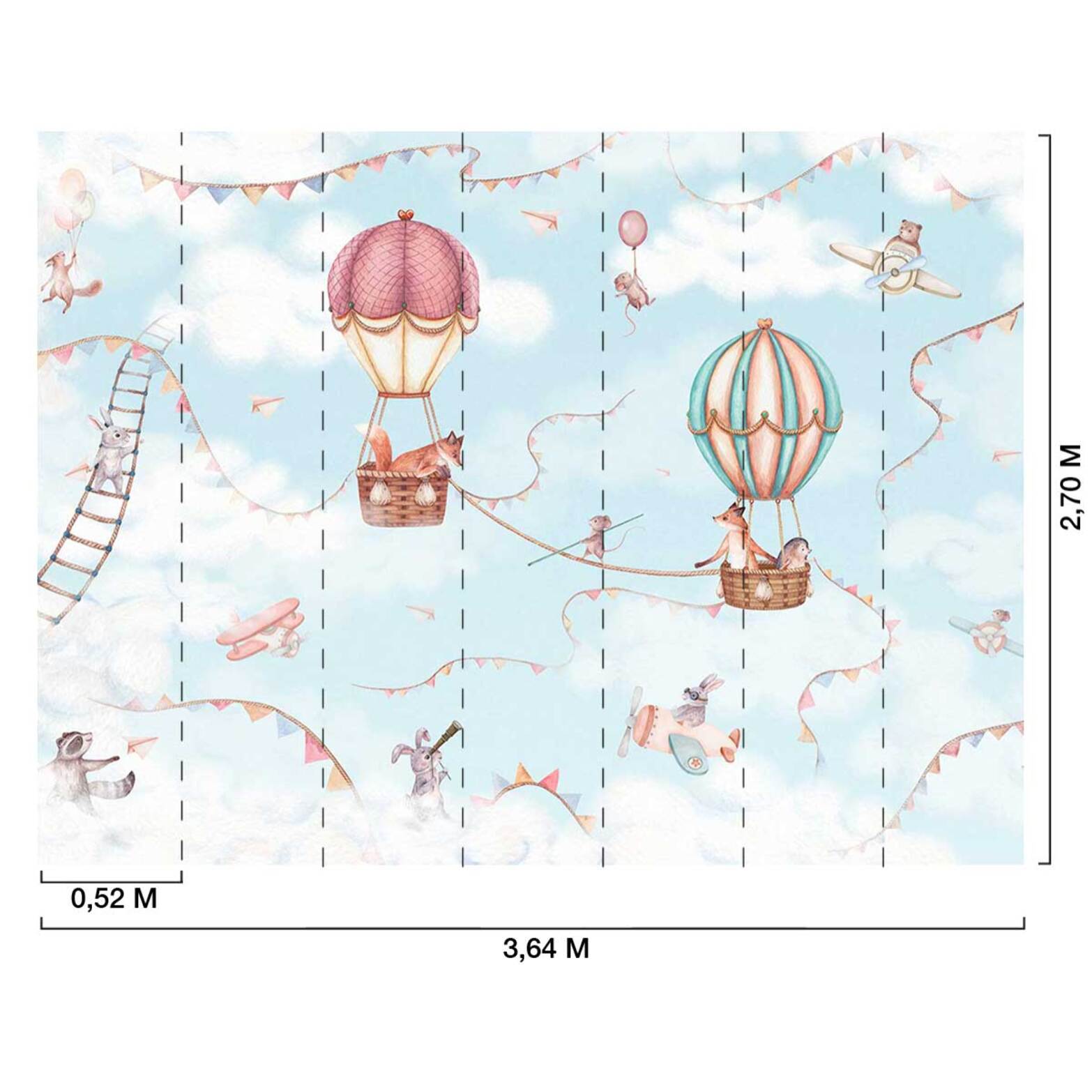 Papier peint nuages La Vie dans les Nuages Intissé