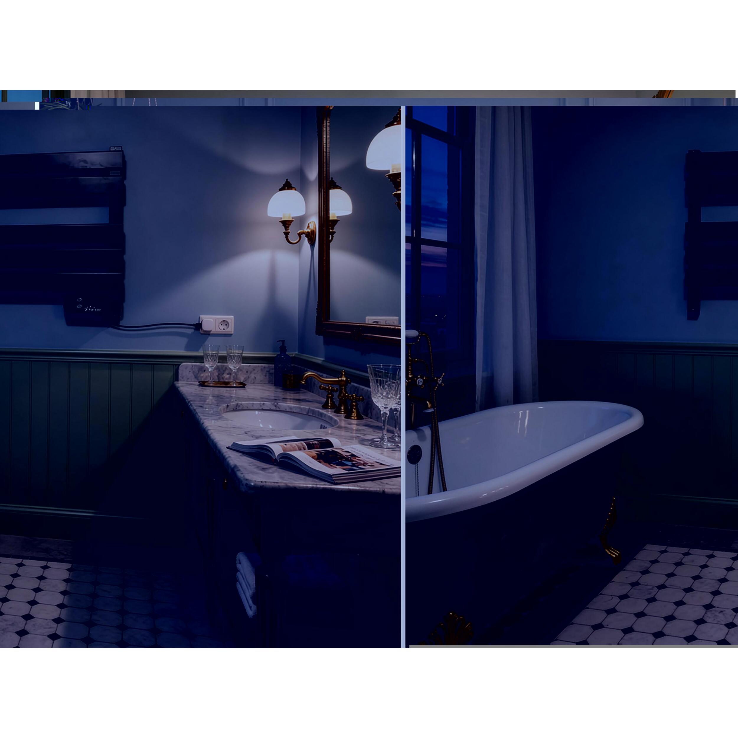 Toallero eléctrico compacto negro 100W NTW-08 PURLINE