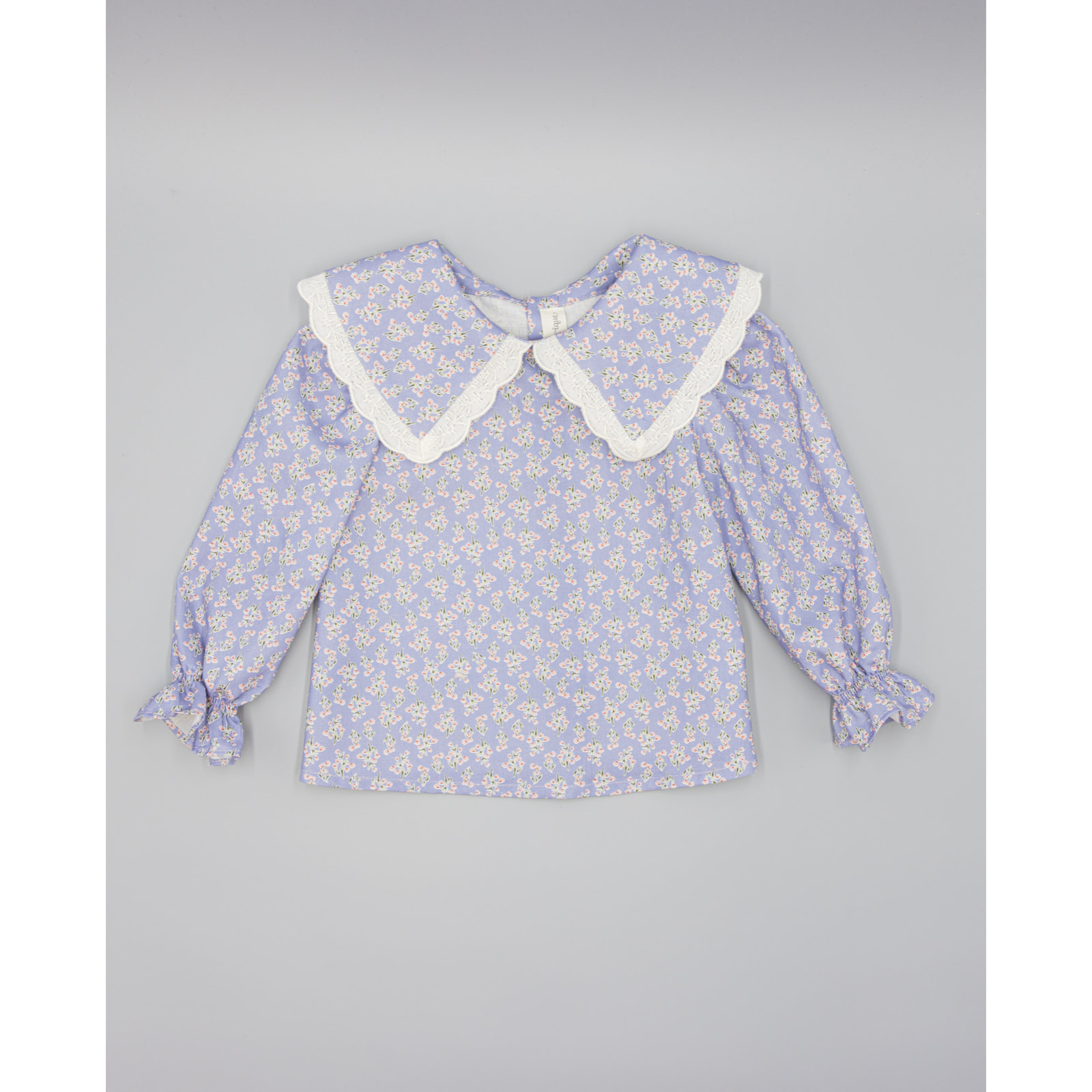 Camisa Lila De Viella Estampada Floral