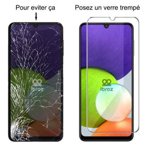 Protège écran IBROZ Samsung A22 4G Verre trempe x3