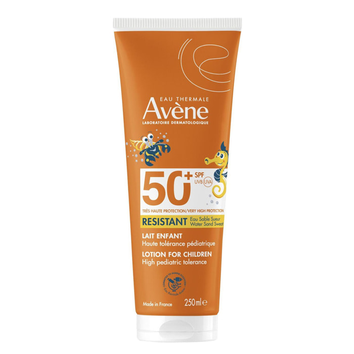 Lait Enfant SPF50+ - Protection Solaire Résistant Eau Sable Sueur 250 ml