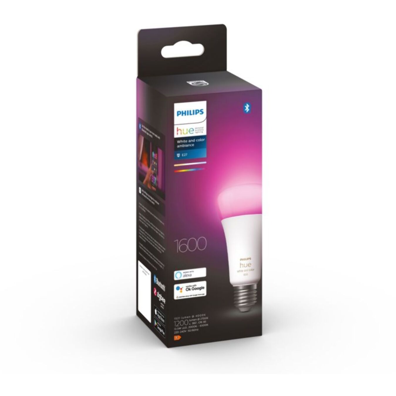 Ampoule LED connectée PHILIPS HUE W&C E27 100W