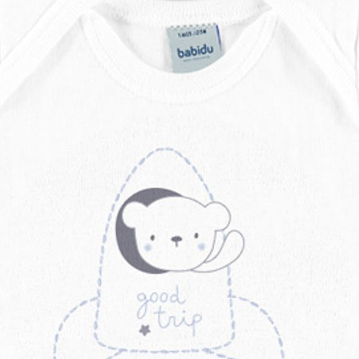 Body M/C Estampado 1X1 Blanco Talla 1