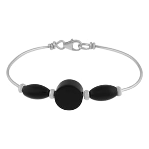 Pulsera plata "Plata Única" Oni Negro plata925