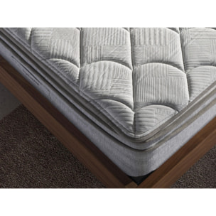 Colchón Angel Cerdá híbrido multicapa con muelles ensacados y viscoelástica Memory Foam de firmeza media Núcleo de muelles ensacados que se adapta Capa viscoelástica proporciona alivio de presión y una mayor ergonomía 180x200x27cm