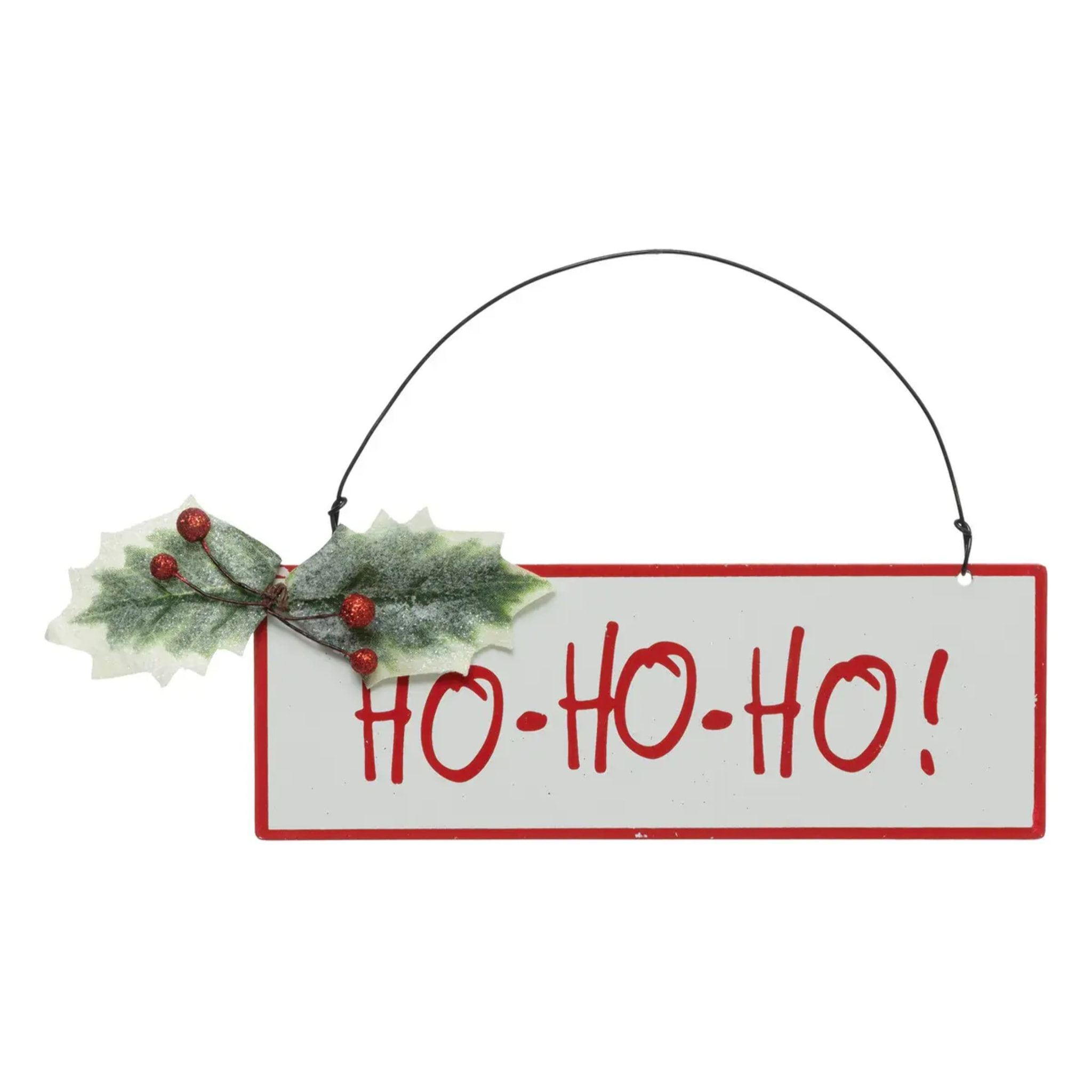 Décoration de sapin en métal pancarte hoho 23cm