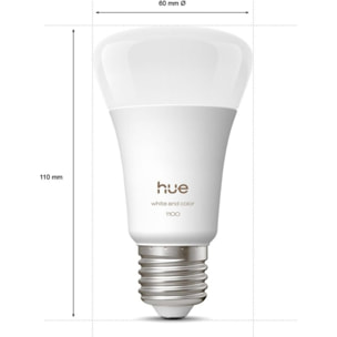 Ampoule LED connectée PHILIPS HUE E27 White&Color Ambiance 75W