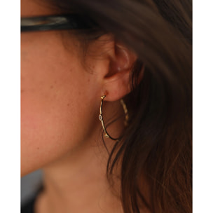 Pendientes de aro con brillantes