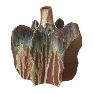 J-Line Vase Naga Ceramique Rouille Marron Medium