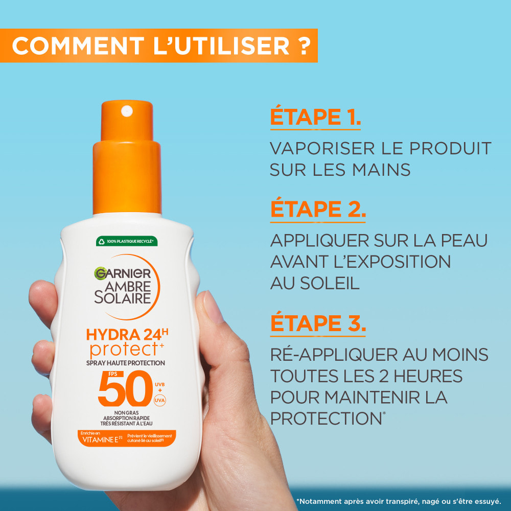 Garnier Ambre Solaire Hydra Protect 24H Spray Protecteur SPF50 150mL