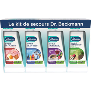 Détachant textile DR BECKMANN Le Kit de secours - Diables Détacheurs x8, couvre la plupart des tâches du quotidien