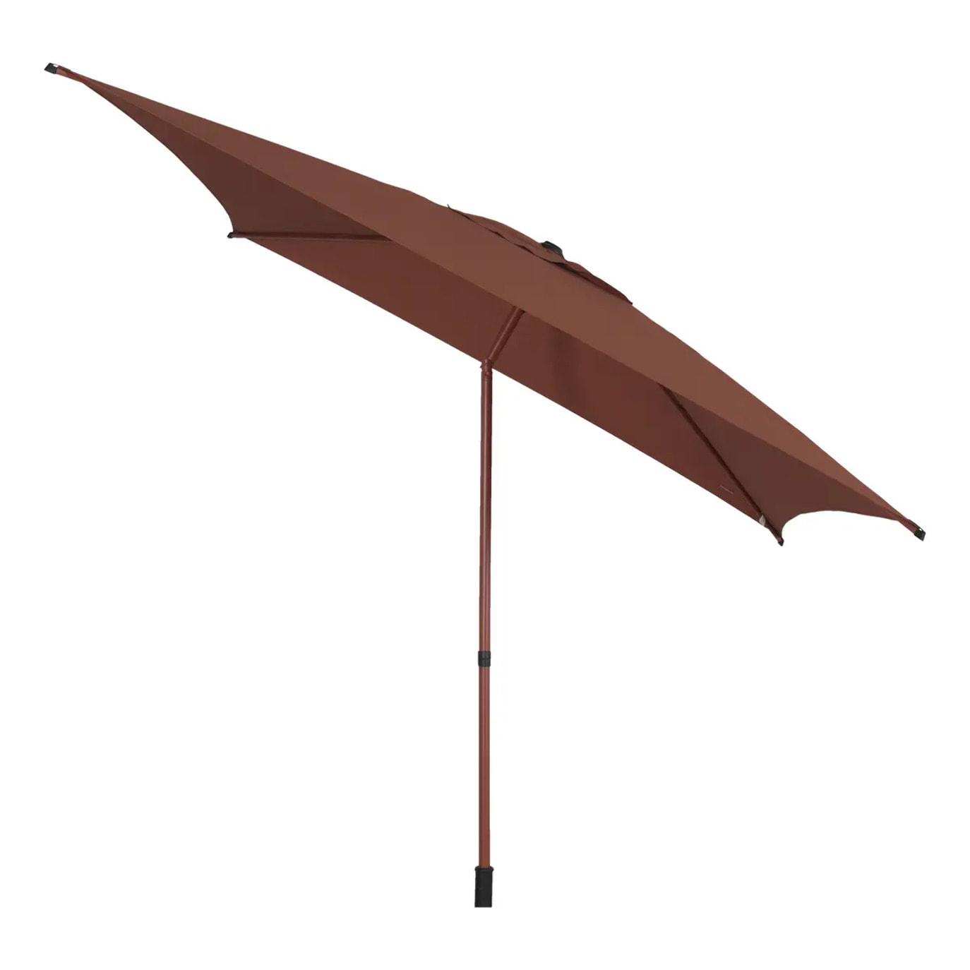 Parasol droit carré inclinable Soya 2,5x2,5m acajou