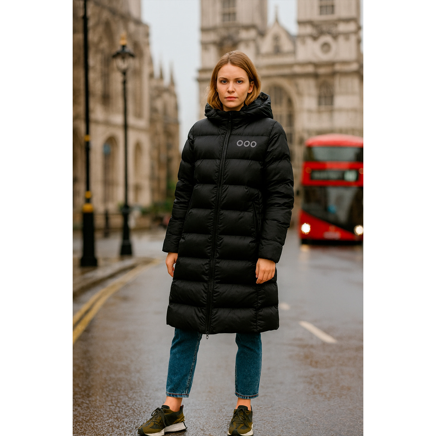 Abrigo para mujer ECOON Berlin Long jacket - Negro