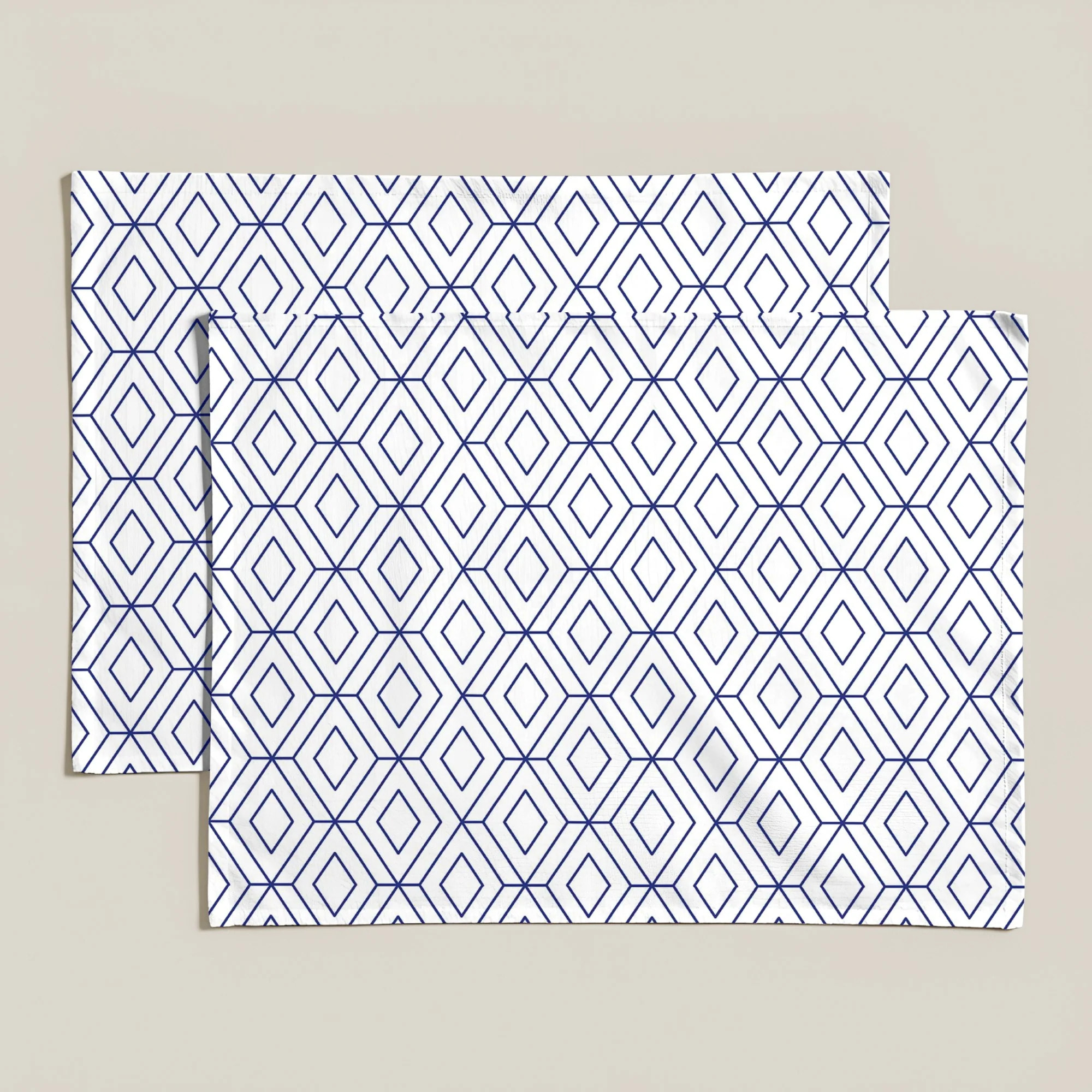 Lot de 2 sets de table individuels résinés 0120-139 100% coton 45x35 cm