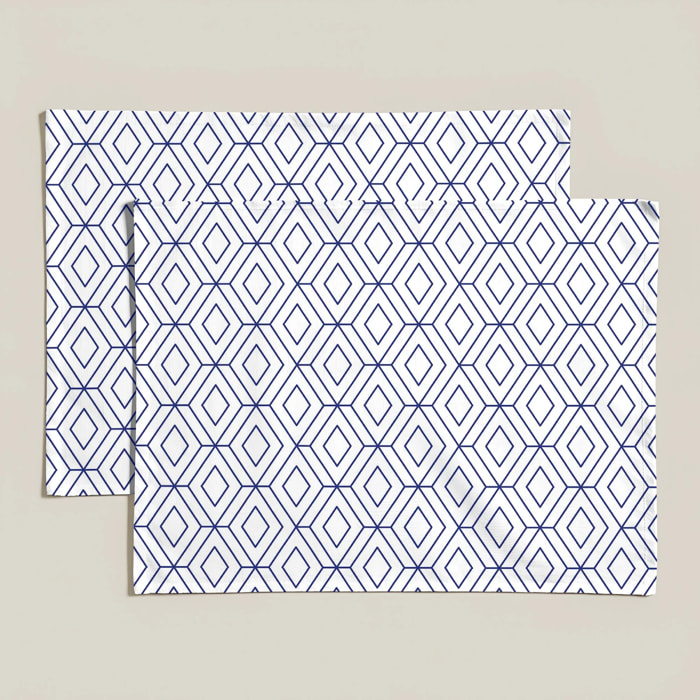 Lot de 2 sets de table individuels résinés 0120-139 100% coton 45x35 cm