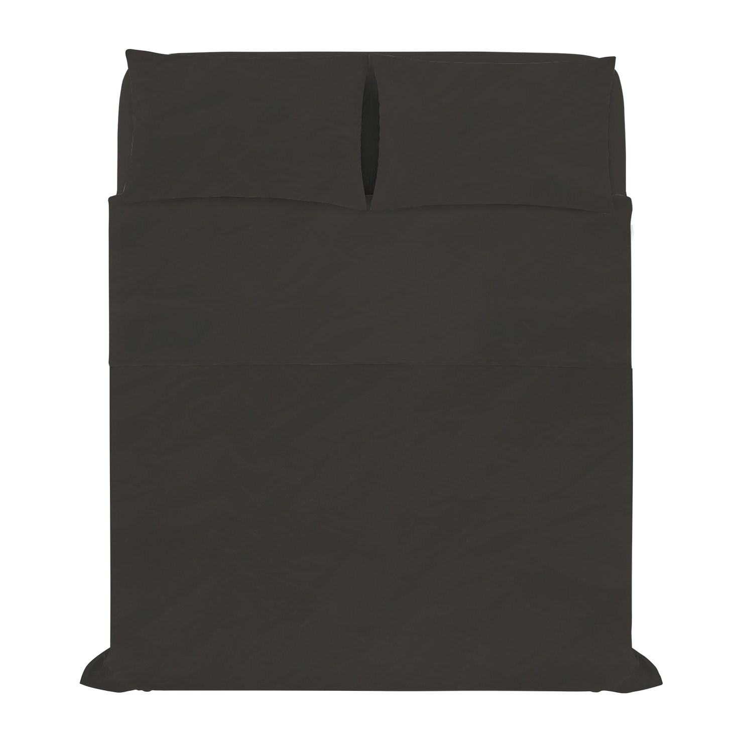 COMPLETO LETTO WATER WASHED, 100% Microfibra, No Stiro - MARRONE