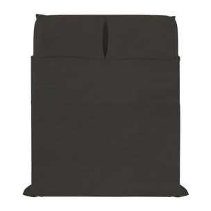 COMPLETO LETTO WATER WASHED, 100% Microfibra, No Stiro - MARRONE