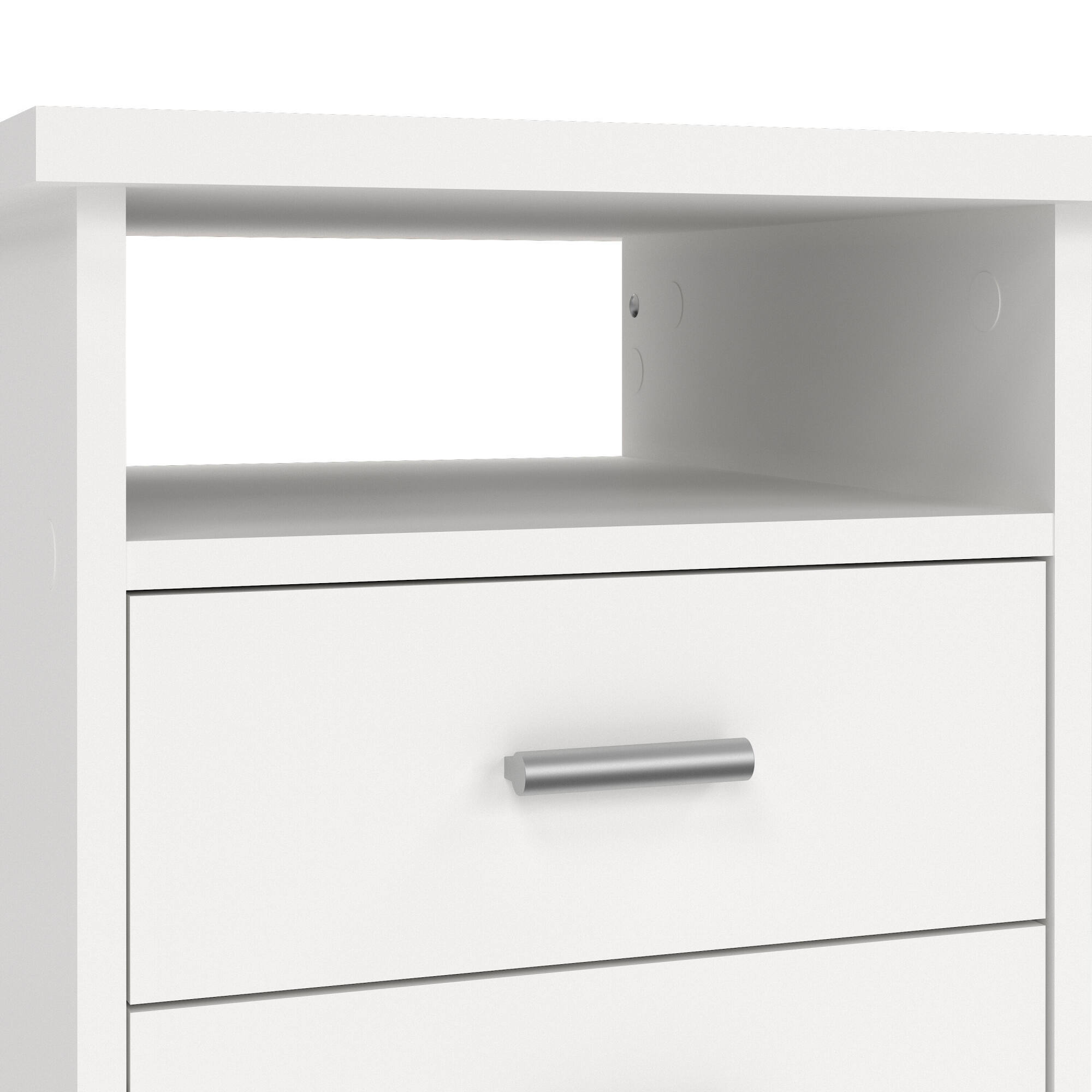 Scrivania Appollo, Scrittoio multiuso, Tavolo per ufficio porta PC, Piano di lavoro, 110x45 h76 cm, Bianco