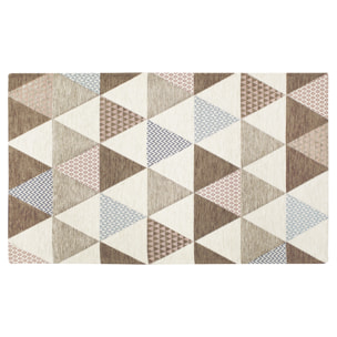 TAPPETO ARREDO DIS. TRIANGOLI FANGO 160X240 CM CON ANTISCIVOLO