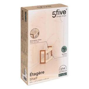 Étagère "Naturéo" en bambou blanc 27x20,5cm