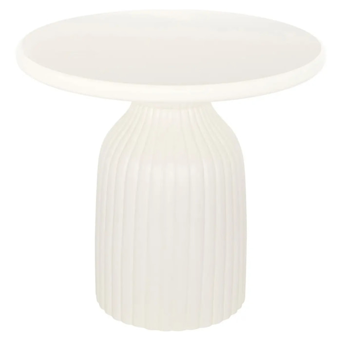 Table d'appoint Mudan ivoire 55x55x50cm