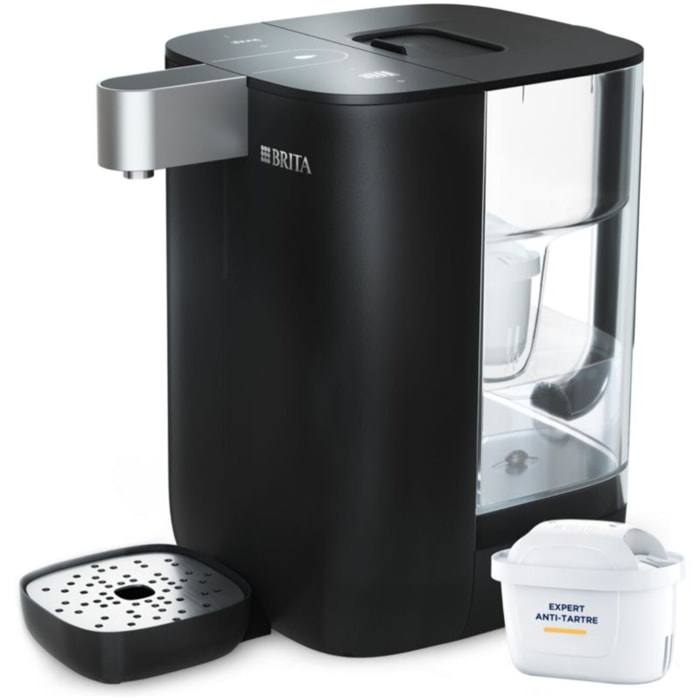 Fontaine à eau BRITA CUBE (4.0 L) technologie UV-C + 1 filtre à eau MAXTRA PRO Expert anti-tartre