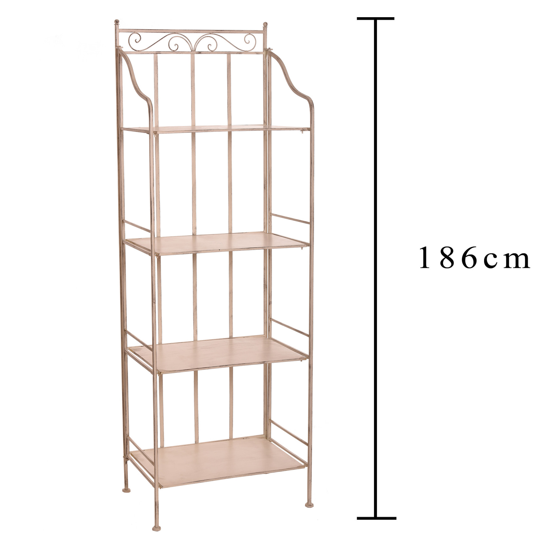 Scaffale 4 Piani 63X186X44 Cm - Pezzi 1 - 63X186X44cm - Colore: Bianco - Bianchi Dino - Mobili, Tavoli, Scaffali Etc