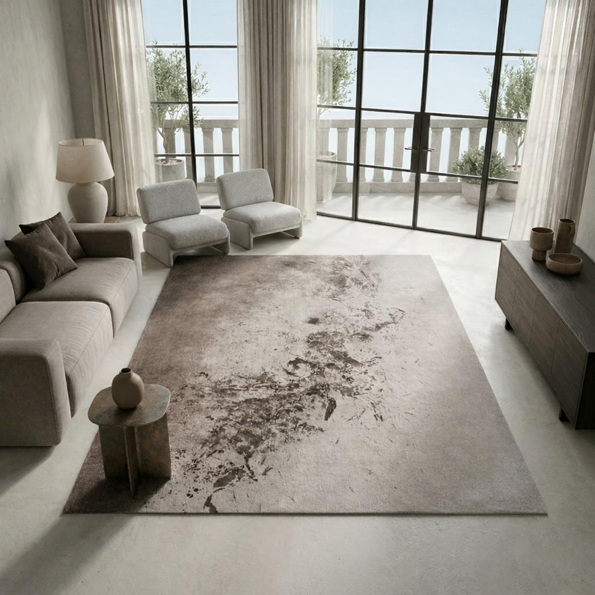 tapis tissé main kilim en coton, motif Abstrait