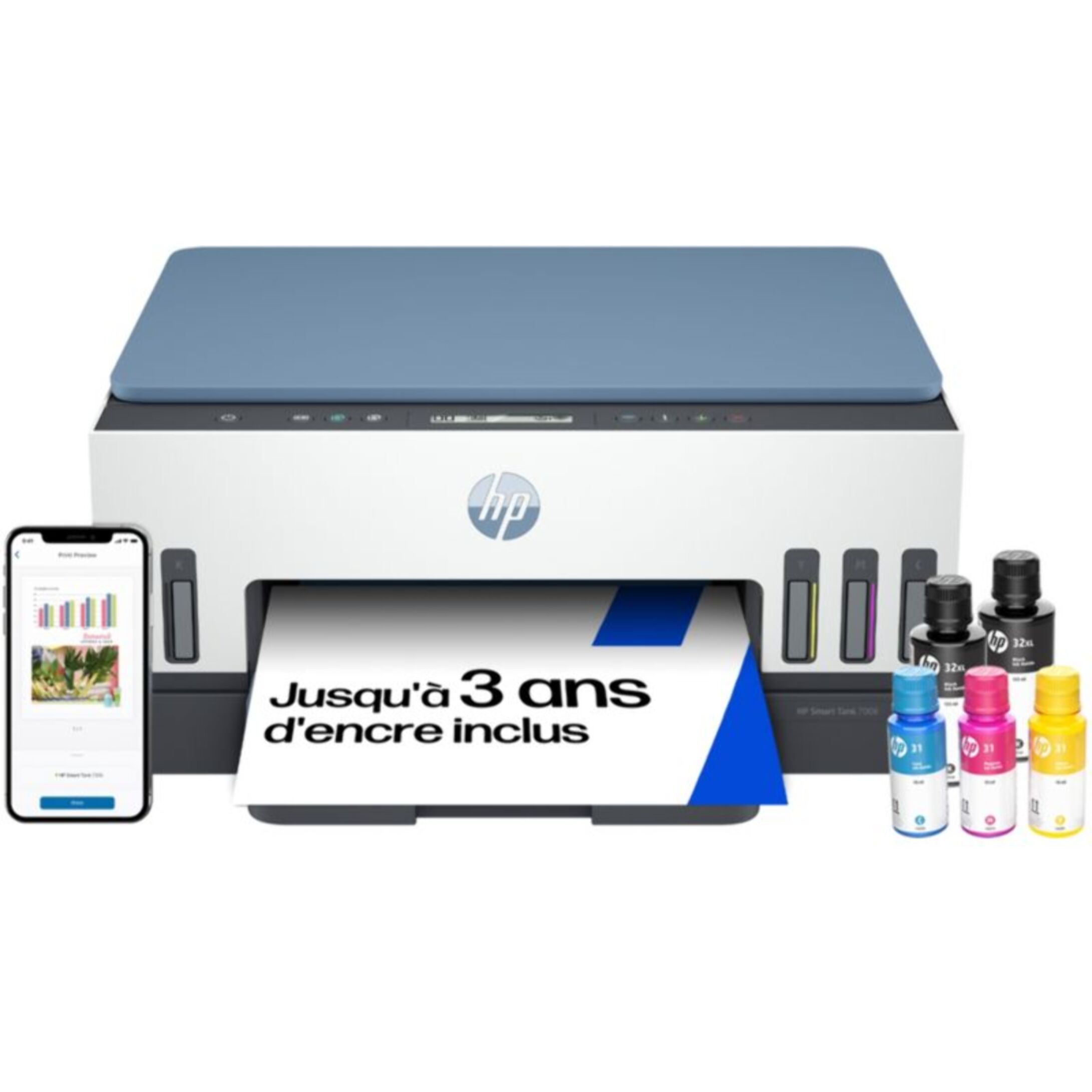 Imprimante jet d'encre HP Smart Tank Plus 7006
