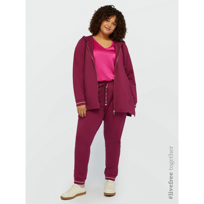 Fiorella Rubino - Pantaloni joggers in felpa - Bordeaux