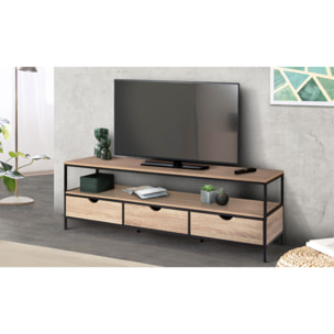 Meuble TV Memphis 3 tiroirs L160cm