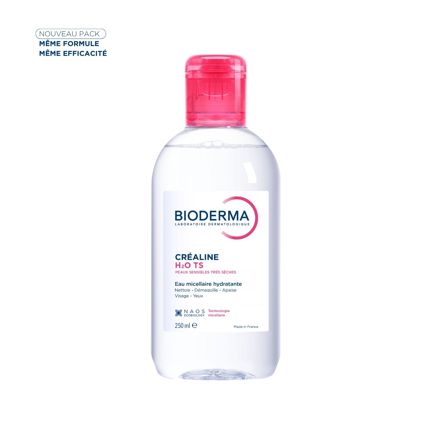 Créaline H2O TS - Eau Micellaire Démaquillante Hydratante - Peaux Sensibles Très Sèches