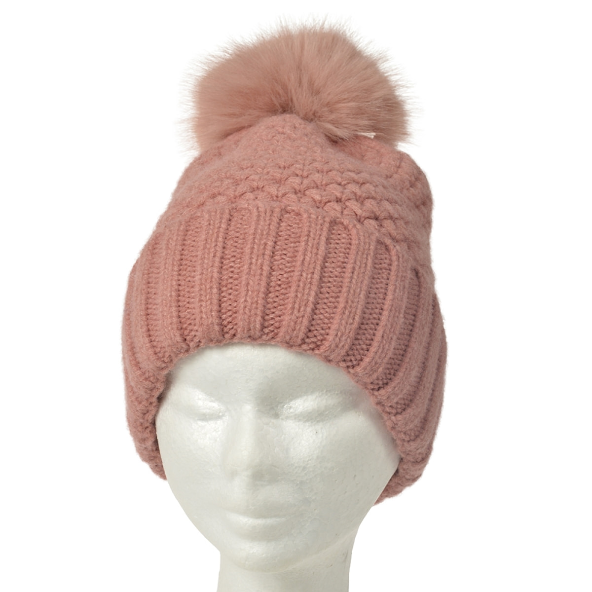 CAPPELLO DONNA PON PON ROSA ANTICO