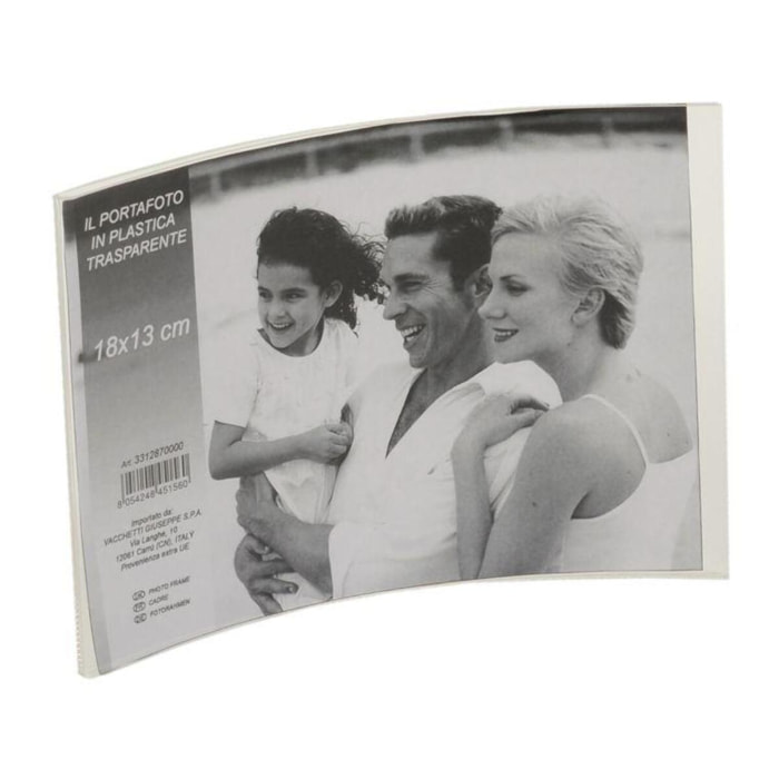 Portafoto da tavolo in plastica easy curvo cm18xh13x0,5