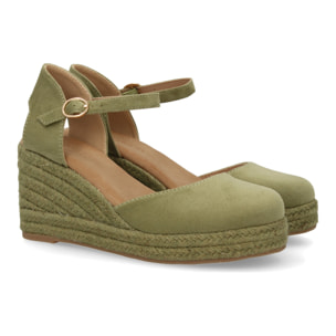 Sandalia de cuña de yute para mujer, comodas y elegantes diseño moderno con el yute en el mismo tono